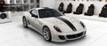 Ferrari 599 GTO blanc/noir 3/4 avant droit