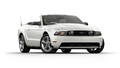 Ford Mustang GT Convertible blanc 3/4 avant droit