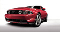 Ford Mustang GT rouge 3/4 avant gauche