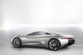 Jaguar C-X75 gris 3/4 arrière gauche