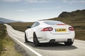 Jaguar XKR blanc 3/4 arrière gauche