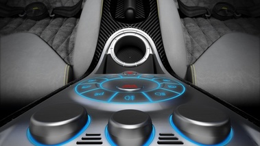 Koenigsegg Agera - grise - détail, console centrale