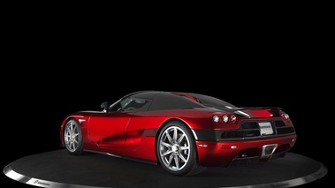 Koenigsegg CCX rouge/carbone 3/4 arrière gauche
