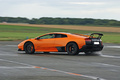 Lamborghini Murcielago LP670-4 SV orange 3/4 arrière gauche filé 2
