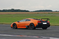 Lamborghini Murcielago LP670-4 SV orange 3/4 arrière gauche filé