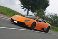 Lamborghini Murcielago LP670-4 SV orange 3/4 avant gauche penché travelling 5