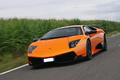 Lamborghini Murcielago LP670-4 SV orange 3/4 avant gauche penché travelling