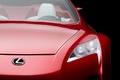 Lexus LF-A Roadster rouge face avant coupé debout