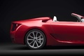 Lexus LF-A Roadster rouge profil coupé