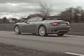 Maserati GranCabrio gris 3/4 arrière gauche filé 2