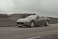 Maserati GranCabrio gris 3/4 avant droit filé