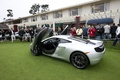 McLaren MP4-12C gris Pebble Beach 3/4 arrière gauche portes ouvertes