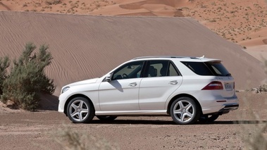 Mercedes ML 2012 blanc profil dune