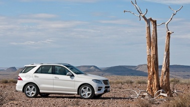 Mercedes ML 2012 blanc profil statique