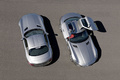 Mercedes SLS AMG gris x2 vue de haut