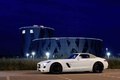 Mercedes SLS AMG Roadster blanc profil capoté