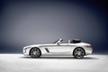 Mercedes SLS AMG Roadster blanc profil fermeture capote