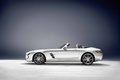 Mercedes SLS AMG Roadster blanc profil