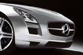 Mercedes SLS - Grise - illustration, détail face avant