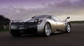 Pagani Huayra gris 3/4 arrière droit penché