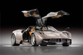 Pagani Huayra gris 3/4 avant droit portes ouvertes 2