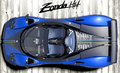 Pagani Zonda HH - bleue - vue de dessus