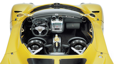 Pagani Zonda Roadster jaune intérieur