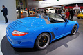 Mondial de l'Automobile Paris 2010 - Porsche 997 Speedster bleu 3/4 arrière droit