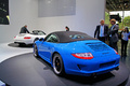 Mondial de l'Automobile Paris 2010 - Porsche 997 Speedster bleu 3/4 arrière gauche