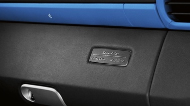 Porsche 997 Speedster bleu plaque tableau de bord