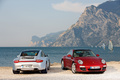 Porsche 997 Targa 4S MkII rouge face avant & gris face arrière 2