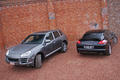 Porsche Panamera Turbo noir & Cayenne gris Courtrai