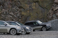 Range Rover Supercharged noir & BMW X6 M anthracite & Mercedes ML63 AMG noir profil coupé 2
