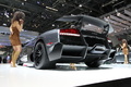 Salon de Genève 2010 - Lamborghini Murcielago LP670-4 SV anthracite 3/4 arrière gauche vue du dessous