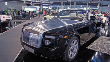 Top Marques Monaco 2010 - Rolls Royce Phantom Drophead Coupe noir 3/4 avant gauche