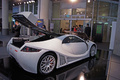 Top Marques Monaco 2010 - Spano GTA blanc 3/4 arrière droit capot moteur ouvert