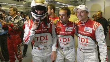 24h du Mans qualifs Audi pilotes de face