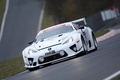 Lexus LF-A blanc @ 24h du Nurburgring 3/4 avant gauche penché