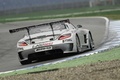 Mercedes SLS AMG GT3 gris 3/4 arrière droit penché