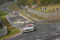 Mercedes SLS AMG GT3 gris 3/4 avant gauche penché