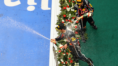 Chine 2011 Webber Vettel podium