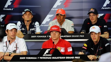 Grand Prix de Malaisie-Button, Rosberg, Raikkonnen, Hamilton, Bourdais et Vettel-Conférence de presse 