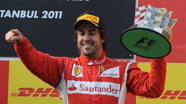 Turquie 2011 Ferrari Alonso podium