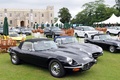 Jaguar E Type, bleue, 3-4 avd