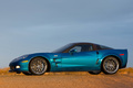 Chevrolet Corvette C6 ZR1 bleu profil