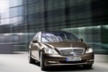 Mercedes S600 marron 3/4 avant droit travelling