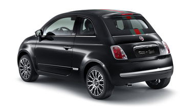 Fiat 500c Gucci - noire - 3/4 arrière droit 