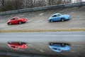 Coupes de Printemps 2015 - Porsche 356 bleu & 356 rouge 3/4 avant droit