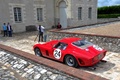GTO Tour 2012 - Ferrari 250 GTO rouge 3/4 arrière gauche filé vue de haut