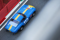 GTO Tour 2017 - Ferrari 250 GTO bleu/jaune 3/4 arrière droit vue de haut